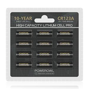 POWEROWL CR123A 3V Lithium Battery 12 Count, High Capacity 123A 123 C123 Batteries, Long-Lasting Power Cheap Sale Supply