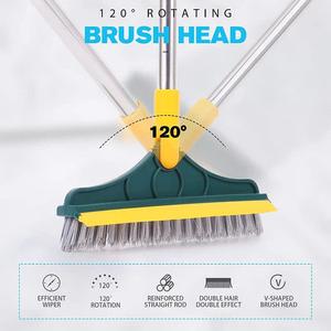 2 in 1 Floor Scrub Brush with Squeegee, Floor Brush Cheap Sale Shop For