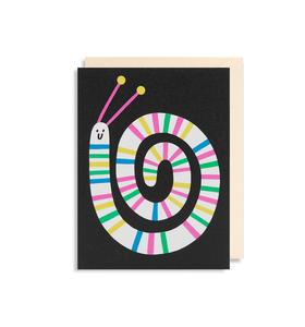 "Stripey Worm" Note Card Outlet Lowest Pice