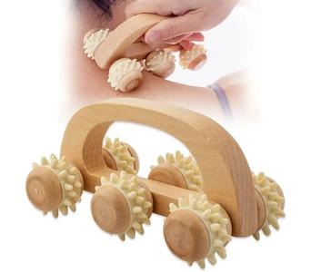Handheld Massage Roller for Sore Muscle, Wood Therapy Massage Tools, Wooden Fascia Roller for Deep Tissue, Lymphatic Drainage Safe Shopping Cheap Online