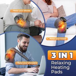 Heated Vibration Knee Massager 3-in-1 Knee Pad Shoulder Pad and Elbow Pad Multifunctional Heating Massage Pads Best Pices