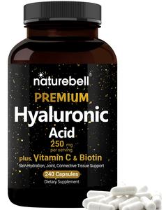 NatureBell Hyaluronic Acid Supplements 250mg | 240 Capsules, with Biotin 5000mcg & Vitamin C 25mg, 3 in 1 Support - Skin Hydration, Joint Lubrication, Hair and Eye Health Buy Authentic Online