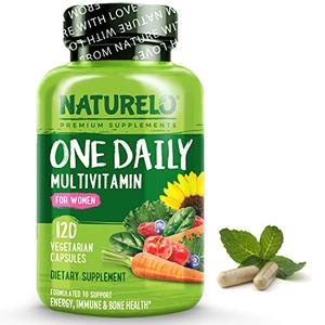 NATURELO One Daily Multivitamin for Women - Energy Support - Whole Food Supplement to Nourish Hair, Skin, Nails - Non-GMO - No Soy - Gluten Free - 120 Capsules - 4 Month Supply Outlet Explore