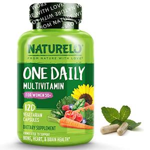 NATURELO One Daily Multivitamin for Women 50 (Iron Free) - Menopause Support for Women Over 50 - Whole Food Supplement - Non-GMO - No Soy - 120 Capsules - 4 Month Supply Amazon Cheap Pice