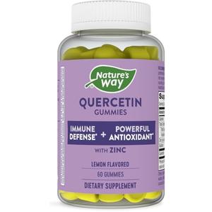 Nature's Way Quercetin Gummies with Zinc, Immune Defense Support*, Powerful Antioxidant*, Lemon Flavored, 60 Gummies Sale Online Cheap