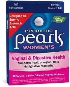Nature's Way Probiotic Pearls for Women, Vaginal and Digestive Health Support*, Protects Against Occasional Constipation and Bloating*, 30 Softgels 2025 New Sale Online