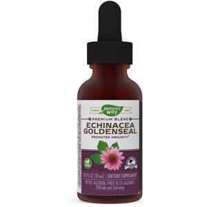 Nature's Way Premium Formula Echinacea-Goldenseal, 250 mg per serving, 99.9% Alcohol-Free, 1.01 Oz. Cheapest Sale Online