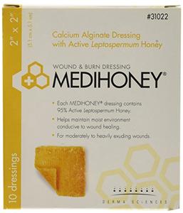 31022 Medihoney Calcium Alginate Dressing, 2" Width x 2" Length (Pack of 10) Cost Online