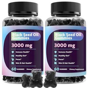 3000mg Black Seed Oil Gummies | Black Seed Oil with Elderberry & Turmeric, Omega 3 6 9, Potent Black Cumin Seed Oil - Super antioxidant for Immune, Digestion, Focus, Joints, Hair & Skin - 120 Gummies Cheap Manchester Great Sale