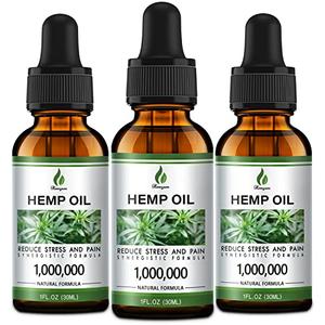 (3 Pack) Organic Hemp Oil for Pain Relief and Inflammation - Helps Anxiety Stress Relief Sleep Aid Relaxation Mood Focus - Made from Hemp Seed Oil Extract - Vegan Drops Tincture - Non-GMO For Sale 2025