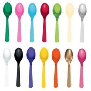 20 Reusable Plastic SPOONS (Amscan) (Birthday/Party/Tableware) Discount Shop