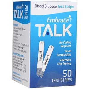 Embrace Talk Blood Glucose Test Strips 50 Count Clearance Footaction