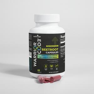 Warrior Code Beetroot Capsules | Made with Organic Beetroot | Nitric Oxide Booster for Stamina & Athletic Performance Cheapest Pice