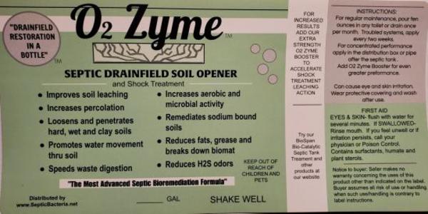 O2 Zyme Liquid Septic Shock Treatment and Soil Opener 1 Gallon Get Authentic