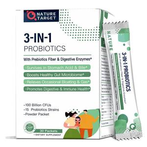 3-in-1 Digestive Health Probiotics, 100 Billion CFUs, 30 Packets Buy Cheap Eastbay
