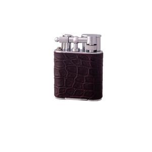 Burgundy Crocodile Skin Jet Flame Pocket Lighter With Paypal Online