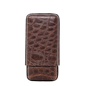 Brown Crocodile Three Cigar Case Discount Cheapest