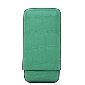 Aquamarine Crocodile Three Cigar Case High Quality Buy Online