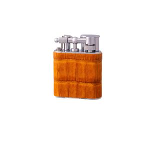 Mustard Crocodile Skin Jet Flame Pocket Lighter Perfect Cheap Pice