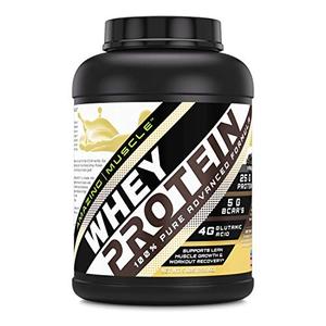 Amazing Muscle 100% Whey Protein Powder *Advanced Formula with Whey Protein Isolate as a Primary Ingredient Along with Ultra Filtered Whey Protein Concentrate (Vanilla, 5 lb) Sale Footlocker Finishline