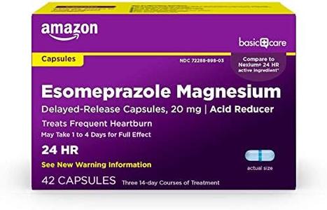 Amazon Basic Care Esomeprazole Magnesium Delayed Release Capsules, 20 mg, Acid Reducer, Heartburn Medicine, 42 Count Cheap For Nice