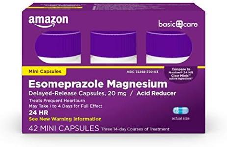 Amazon Basic Care Esomeprazole Magnesium Delayed-Release Mini Capsules, 20 mg, Acid Reducer, 24 Hour Heartburn Medicine, 42 Count Marketable Sale Online