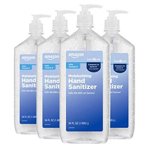Amazon Basic Care - Original Hand Sanitizer 62%, 34 fl oz (Pack of 4) For Sale Online