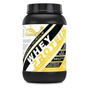 Amazing Muscle 100% Whey Protein Powder *Advanced Formula with Whey Protein Isolate Along with Ultra Filtered Whey Protein Concentrate (Banana, 2 Lb) Big Discount Online
