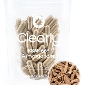 Clearly Ashwagandha KSM-66 Extract - 500mg (60 capsules) Sale Comfortable