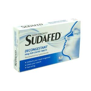 Sudafed Decongestant 60mg Pseudoephedrine Tablets 12 Pack Outlet Locations Cheap Online