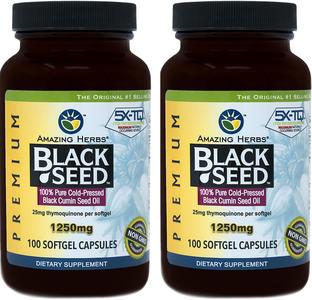 Amazing Herbs Black Seed Oil Pills 1250mg, 100 Softgel Capsules (Pack of 2) Outlet Release Dates