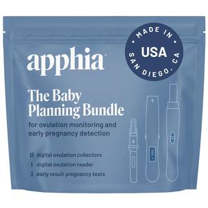 Apphia Baby Planning Bundle - 15 Digital Ovulation Tests and 3 Pregnancy Tests, 6 Days Sooner for Early Pregnancy Detection- Made in USA Free Shipping Pick A Best