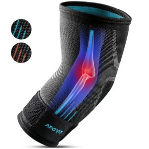 APOYO Elbow Brace for Tendonitis and Tennis Elbow, Compression Sleeve, Women Men w/Adjustable Strap Relief, Weightlifting, Arthritis, Workouts, Reduce Joint Pain During Fitness Activity (Large) Discount Online