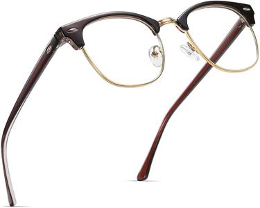 AOMASTE Blue Light Blocking Glasses Retro Semi Rimless UV400 Clear Lens Computer Eyewear For Men Women Free Shipping Big Discount