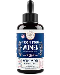 Windsor Botanicals Liquid Iron Supplement for Women - Anemia, Menstruation and Pregnancy Support - 30 Days, 2oz Sale Fake