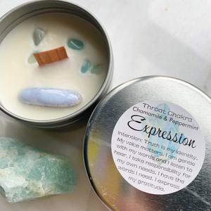 Expression - Throat Chakra Candle Sast For Sale