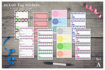 30 Gift Tag Stickers - Set A 100% Authentic Cheap Online