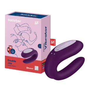 Satisfyer Double Joy Rechargeable Silicone Dual Stimulating Vibrator - Purple Cheap Sale 2025 New