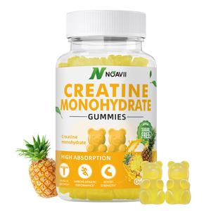 NOAVII Creatine Monohydrate Gummies 5000mg for Men & Women, Chewables Creatine Monohydrate for Muscle Strength, Muscle Builder, Energy Boost, Pre-Workout Supplement(90 Count)-Pineapple Shop For Sale