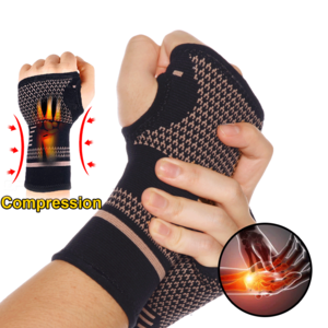 Copper Wrist Hand Support Compression Gloves 1 Pair (2 pcs) Dominion Active Clearance Pices
