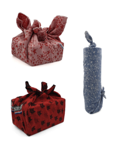 Reusable gift wrap set from recycled cotton, set of 3, medium, made in France Discount Nicekicks