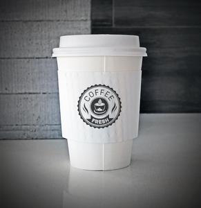1 COLOR FRONT PRINTED COFFEE CUP SLEEVES Really Cheap