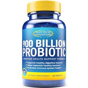 Nutrition Essentials Top Probiotic Supplement - 900 Billion CFU Probiotics - Best Acidophilus Probiotic for Women and Men - Organic Shelf Stable Probiotic for Digestive Health Explore