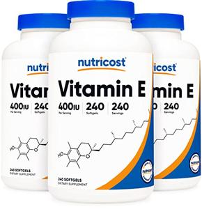 Nutricost Vitamin E 400 IU, 240 Softgel Capsules (3 Bottles) Cheap Sale 2025 New