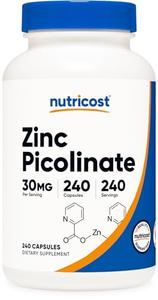 Nutricost Zinc Picolinate 30mg, 240 Capsules - Gluten Free and Non-GMO Discount Wiki