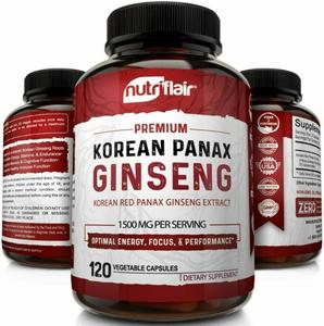 NUTRIFLAIR Korean Red Panax Ginseng - 1500mg, 120 Capsules Clearance How Much