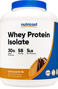 Nutricost Whey Protein Isolate (Chocolate Peanut Butter, 5 Pound) Protein Powder Cheap Pice Store
