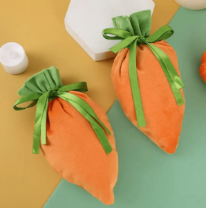 Carrot Velvet Gift Bag Set of 10 Collections