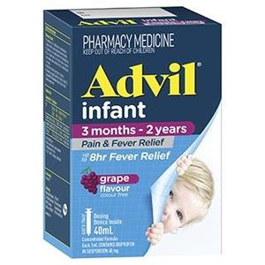 Advil Infant Pain & Fever Relief 3 mths - 2 yrs Grape Flavour 40ml Official Site For Sale