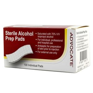ADVOCATE Alcohol Swabs 100/bx Clearance Low Shipping